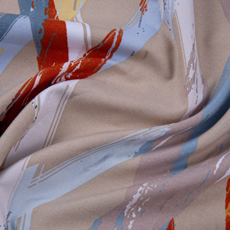 100% polyester spredt stof med tryk